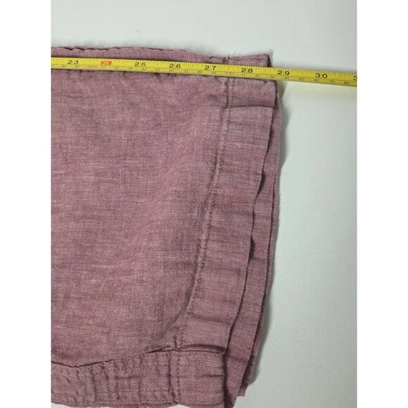 Athleta CABO Linen Wide Leg Pants in Dusty Vintage Rose sz 4 Viral Travel Vaca * - Picture 9 of 13